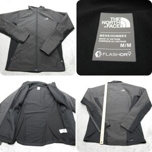 The North Face Jacket Mens Medium Black Windwall Lightweight Water Resistant Run